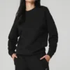 Pull à col rond épais Renown - Noir