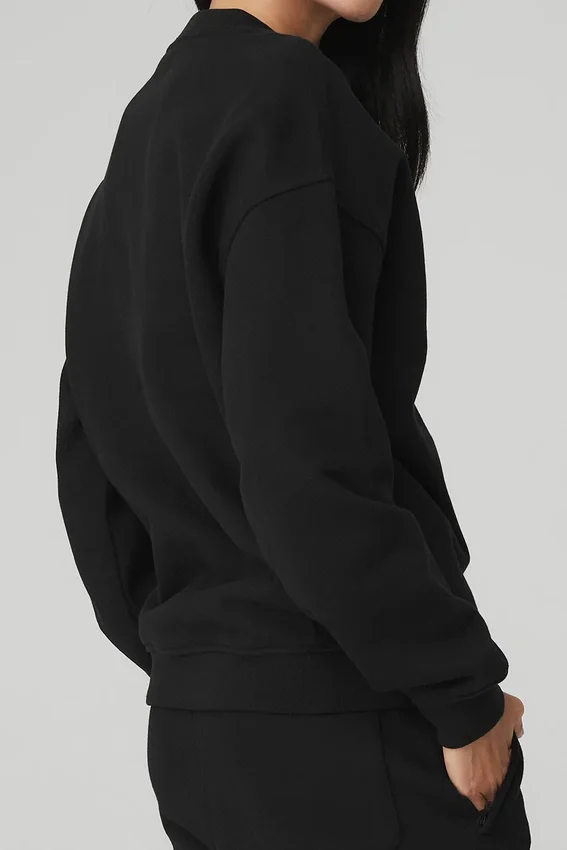 Pull à col rond épais Renown - Noir