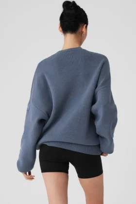 Pull à col rond Scholar – Bluestone