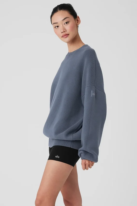 Pull à col rond Scholar - Bluestone