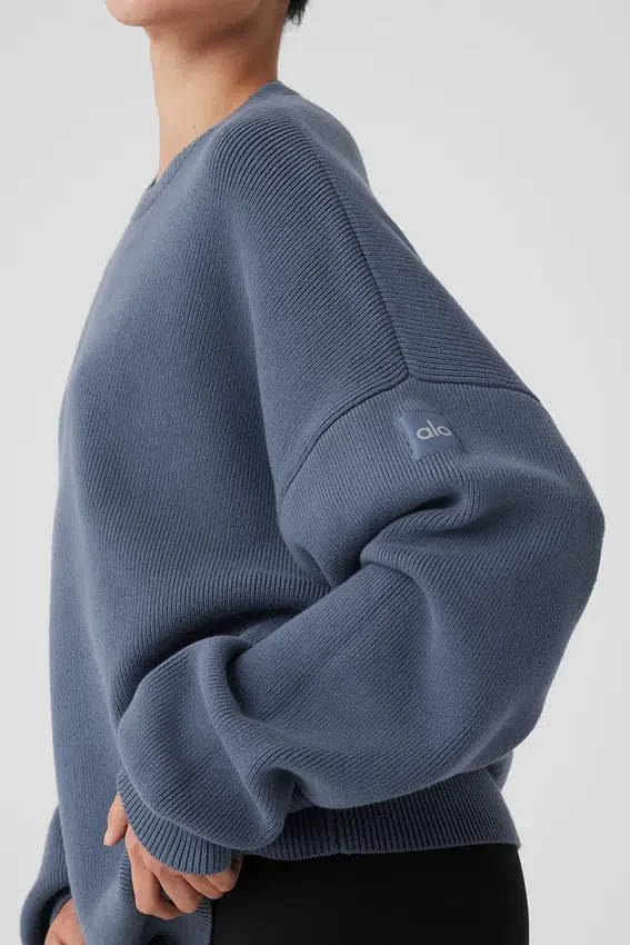 Pull à col rond Scholar - Bluestone