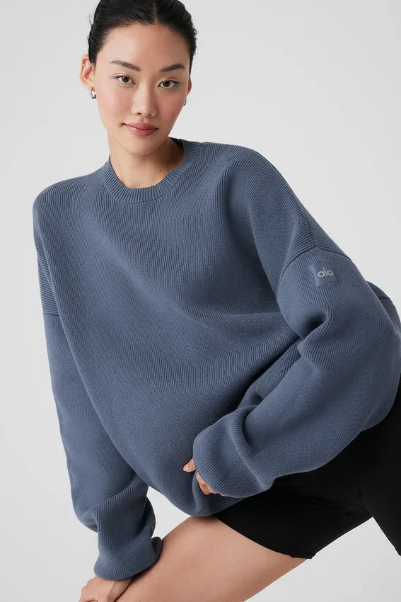 Pull à col rond Scholar - Bluestone