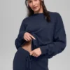Pull à col rond unisexe en laine et cachemire « New Class » - Bleu marine