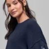 Pull à col rond unisexe en laine et cachemire « New Class » - Bleu marine