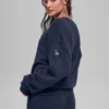 Pull à col rond unisexe en laine et cachemire « New Class » - Bleu marine