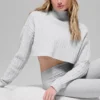 Pull à col roulé court à mailles torsadées Winter Bliss à manches longues - Athletic Heat