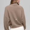 Pull à col roulé court New Class en laine et cachemire - Chai Latte