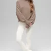 Pull à col roulé court New Class en laine et cachemire - Chai Latte