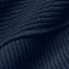 Pull à col zippé 1/4 en maille côtelée Domain Shift - Bleu marine