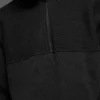 Pull à col zippé 1/4 en maille côtelée Domain Shift - Noir