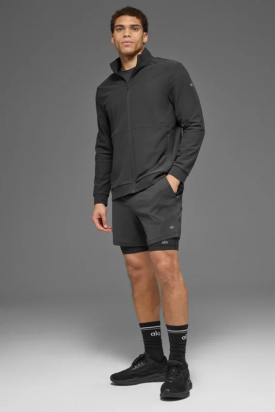 Pull Conquer Max à col montant et fermeture éclair intégrale - Anthracite