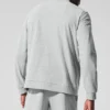 Pull Conquer Max à col montant et fermeture éclair intégrale - Gris chiné athlétique