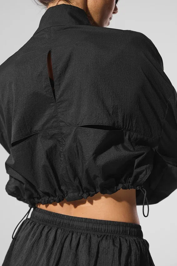 Pull court « Aerial » à fermeture éclair 1/4 - Noir