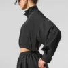 Pull court « Aerial » à fermeture éclair 1/4 - Noir