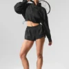 Pull court « Aerial » à fermeture éclair 1/4 - Noir