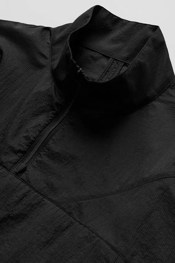 Pull court « Aerial » à fermeture éclair 1/4 - Noir