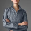 Pull court Afterglow – Gris acier