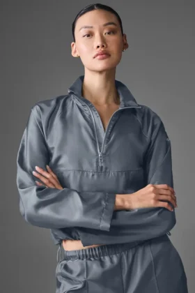 Pull court Afterglow – Gris acier