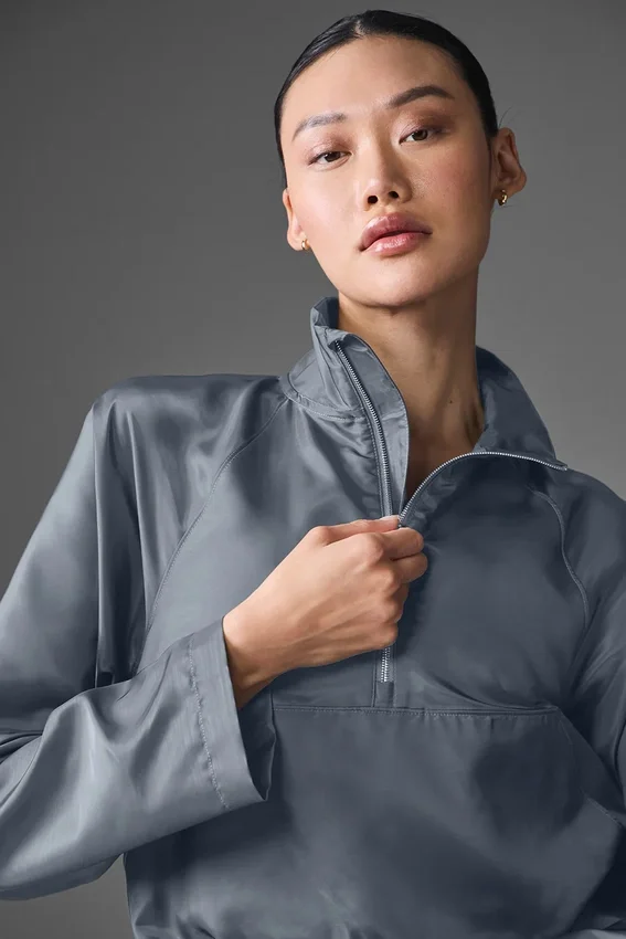 Pull court Afterglow – Gris acier