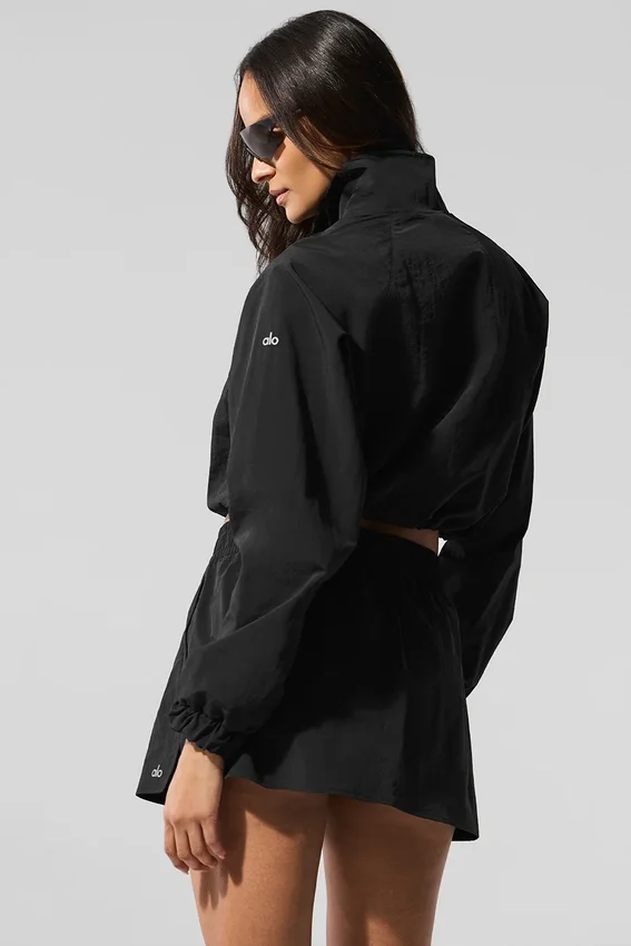 Pull court Alumni à fermeture éclair 1/4 - Noir
