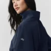 Pull court Alumni à fermeture zippée au quart - Bleu marine