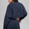 Pull court à col rond Sway - Bleu marine