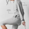 Pull court à col rond Sway - Gris chiné athlétique