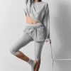 Pull court à col rond Sway - Gris chiné athlétique