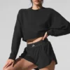 Pull court à col rond Sway - Noir