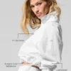 Pull court à fermeture à glissière quart de longueur « Alumni » - Blanc