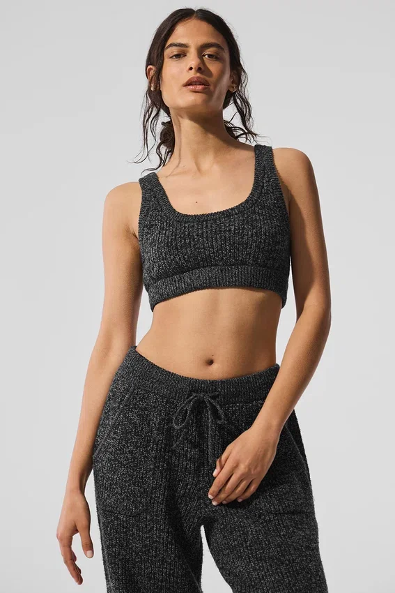 Pull en maille marbrée - Noir marbré