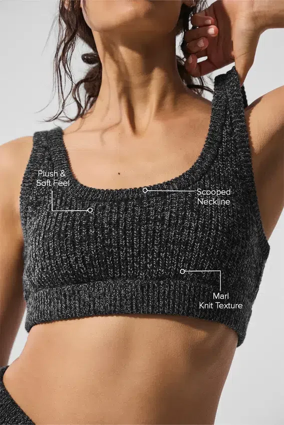 Pull en maille marbrée - Noir marbré