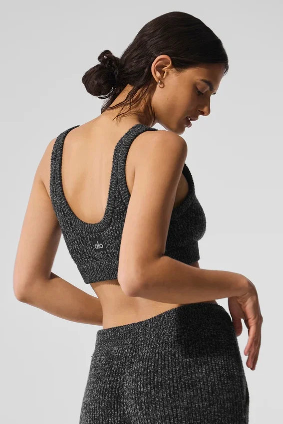 Pull en maille marbrée - Noir marbré