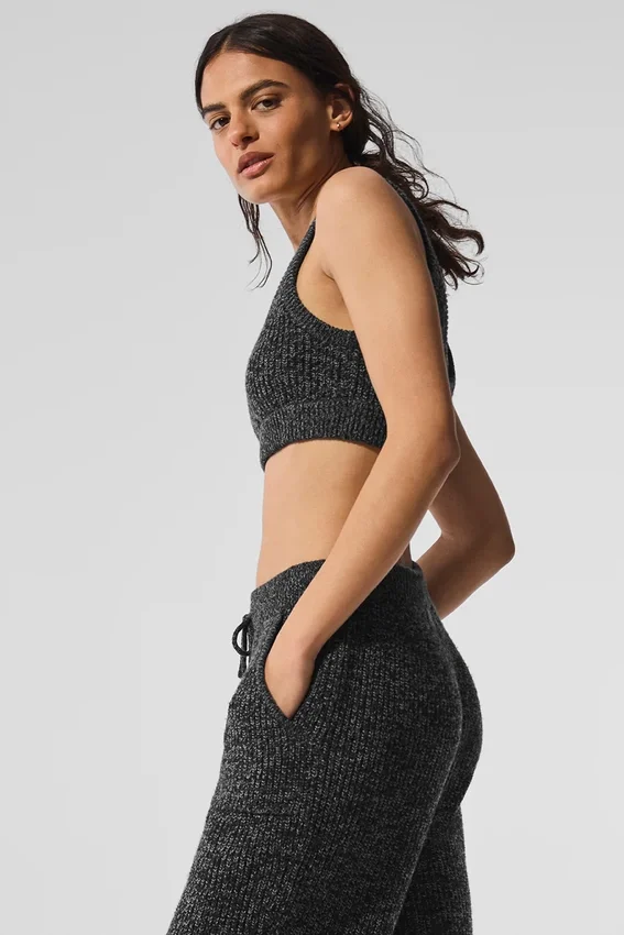 Pull en maille marbrée - Noir marbré