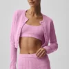 Pull en maille pointelle « Be Mine » – Rose bonbon