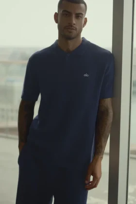 Pull en maille « Sports Club » - Bleu marine