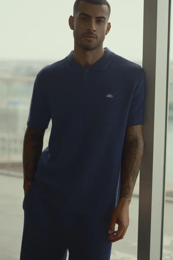 Pull en maille « Sports Club » - Bleu marine