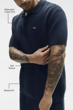 Pull en maille « Sports Club » – Bleu marine