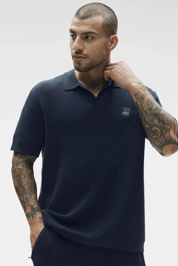 Pull en maille « Sports Club » - Bleu marine