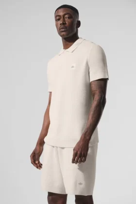 Pull en maille « Sports Club » - Ivoire