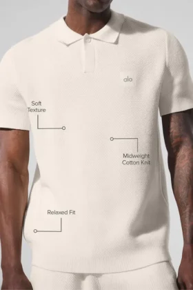 Pull en maille « Sports Club » – Ivoire