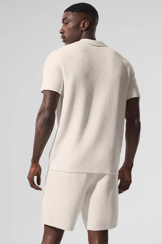 Pull en maille « Sports Club » - Ivoire