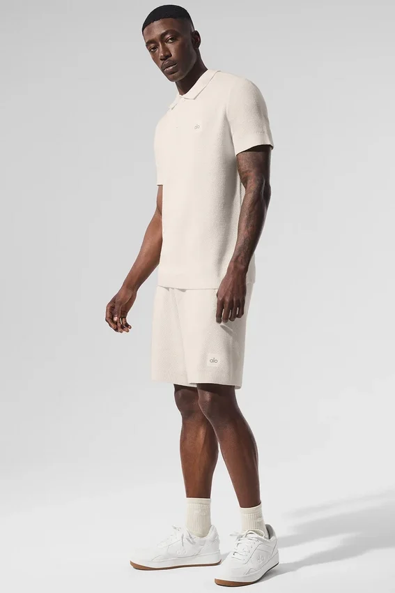 Pull en maille « Sports Club » - Ivoire