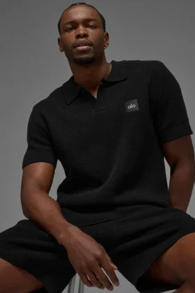 Pull en maille « Sports Club » - Noir
