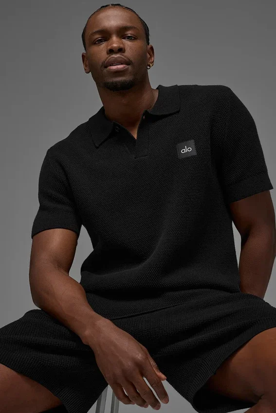 Pull en maille « Sports Club » - Noir