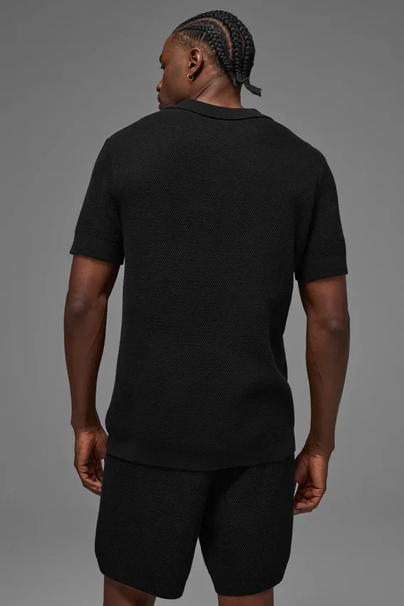 Pull en maille « Sports Club » - Noir