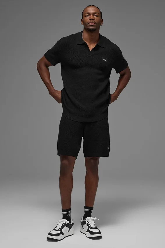 Pull en maille « Sports Club » - Noir