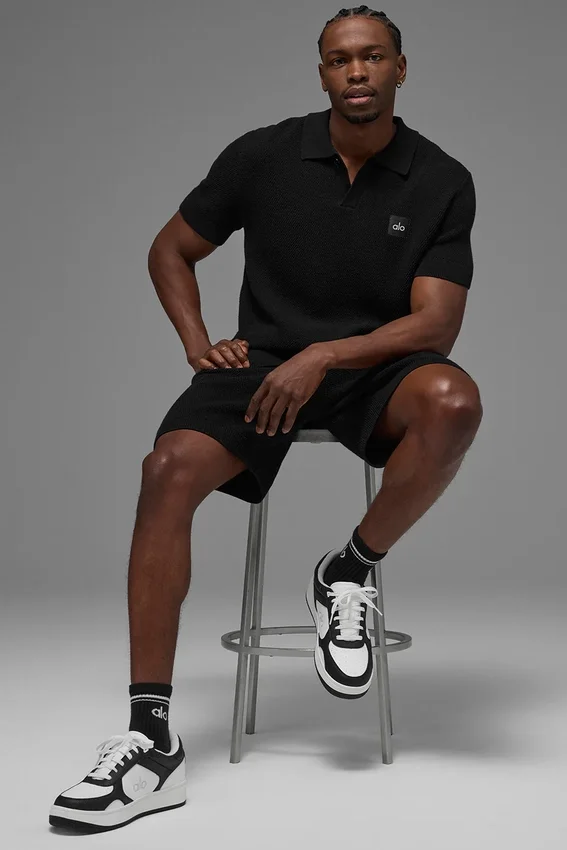 Pull en maille « Sports Club » - Noir