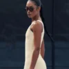 Pull en maille « Tennis Club » - Avoine/Blanc
