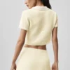 Pull en maille « Tennis Club » - Avoine/Blanc